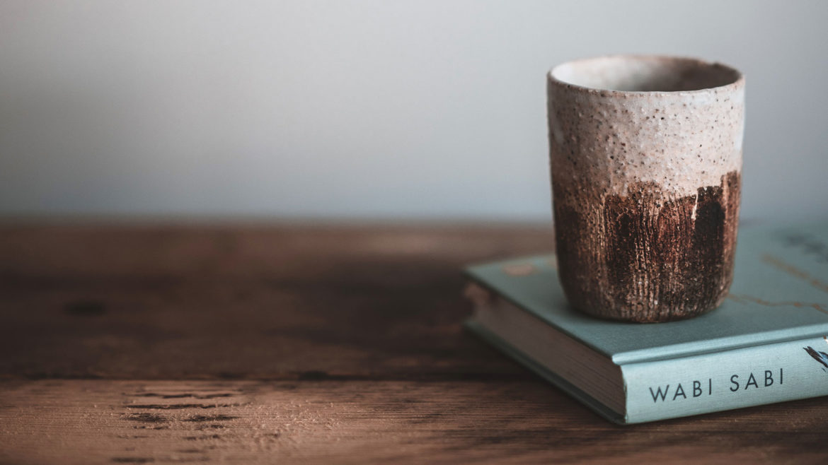 wabi sabi book and cup